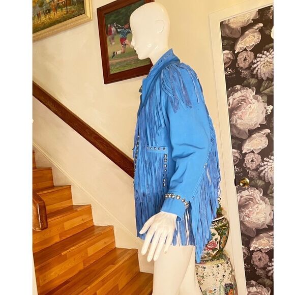 UNDERSTATED LEATHER WOMEN'S HOWDY FRINGE STUDDED MOTO JACKET - Picture 4 of 6